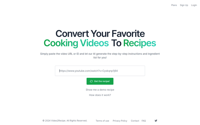 Video2Recipe