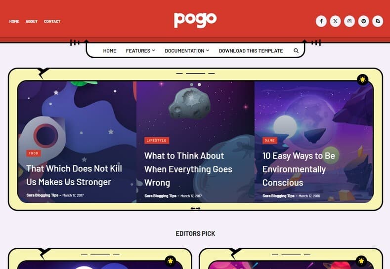 Pogo Blogger Template