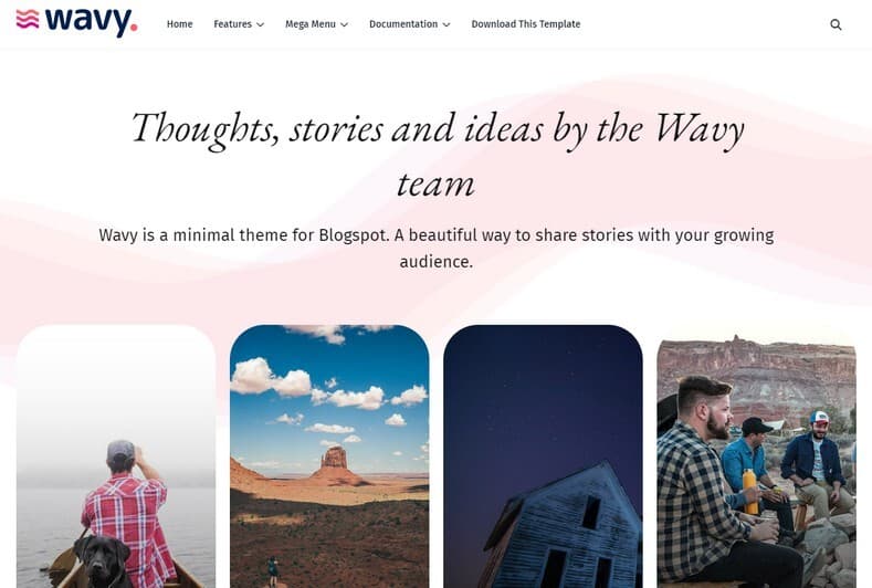 Wavy Blogger Template