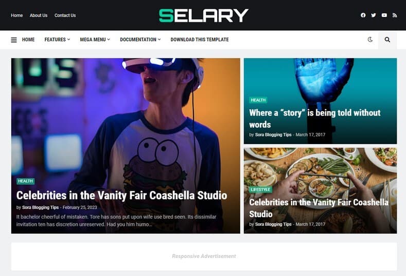 Selary Blogger Template